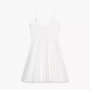 Zara White Mini Dress with Spaghetti Straps